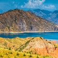 Nice view of Nurek Reservoir in Tajikistan