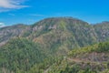 Beautiful view from Oak Creek Vista in the mountains of Arizona pine forest. Royalty Free Stock Photo