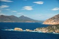 Beautiful view of the ocean and the cliff of Carp Bay at Freycinet natural reserve Royalty Free Stock Photo