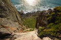 Beautiful view of the ocean and cliffs of Caba da Roca, Portugal. Royalty Free Stock Photo