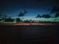 a beautiful view Ocean after sunset Royalty Free Stock Photo