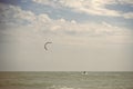 Paraglider and ocean landscape