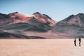 Beautiful view off road trip 4x4 in Bolivia South America Salt Flat Uyuni