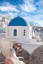Beautiful view of Oia town, Santorini island, Cyclades, Greece Royalty Free Stock Photo