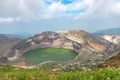 Beautiful view of Okama crater lake at Mount Zao