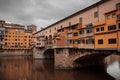 Beautiful view of the old bridge Ponte Vecchio located in Florence, Italy Royalty Free Stock Photo