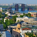 Beautiful view of the old district of Podil Royalty Free Stock Photo