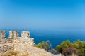 Beautiful view from the old fortress located on the top of the mountain near the town of Cefalu. Sicily Royalty Free Stock Photo