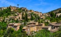 Beautiful view of the old Mediterranean mountain village Deia, Spain Majorca Royalty Free Stock Photo