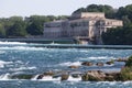 Beautiful view of the old power plant overlooking the Niagara Falls in Canada Royalty Free Stock Photo