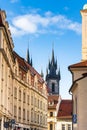 Beautiful view of the old streets of Prague, Czech Republic.