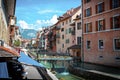 Beautiful view of the old town of Annecy, one of the most popular place to visit in France Royalty Free Stock Photo