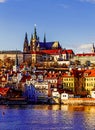 Beautiful view on old town Prague, Czechia.