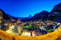 Beautiful view of old village with Matterhorn peak background in Zermatt, Switzerland Royalty Free Stock Photo