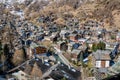 Beautiful view of old village with Matterhorn peak background in Zermatt, Switzerland Royalty Free Stock Photo