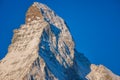 Beautiful view of old village in sunrise time with Matterhorn peak background in Zermatt, Switzerland Royalty Free Stock Photo