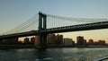 Beautiful view on one of bridges in Manhattan. New York Royalty Free Stock Photo