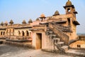 Beautiful view of Orchha Palace Fort, Raja Mahal and chaturbhuj temple from jahangir mahal, Orchha, Madhya Pradesh, Jahangir Mahal