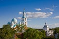 Beautiful view of Orthodox monastery on island Valaam Royalty Free Stock Photo