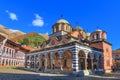 Blue sky Rila monastery Royalty Free Stock Photo