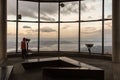 Beautiful view over Hobart, Tasmania, Australia from the viewpoint at Kunanyi Mount Wellington Royalty Free Stock Photo