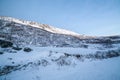 Beautiful view over mountains Tromso, Norway. Polar night. long shutter speed Royalty Free Stock Photo