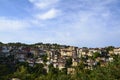 Beautiful view over the old town with a traditional architecture of Veliko Tarnovo. Bulgaria Royalty Free Stock Photo