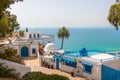 Mediterranean architecture in Sidi Bou Said, Tunisia, Africa