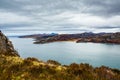 Beautiful view over a shore of lake in Scotland Royalty Free Stock Photo