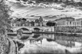 Beautiful view over the Tiber river in Rome, Italy Royalty Free Stock Photo