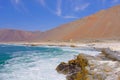 Beautiful view of the pacific coast of the Atacama Desert, north of Tocopilla, northern Chile Royalty Free Stock Photo