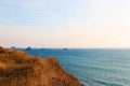 Beautiful view of the Pacific Coast on a sunny day Royalty Free Stock Photo