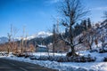 Beautiful view of Pahalgam during winter season