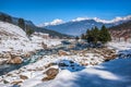 Beautiful view of Pahalgam during winter season