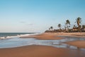 Beautiful view of palm trees on the beach in Northern Brazil, Ceara, Fortaleza/Cumbuco/Parnaiba Royalty Free Stock Photo