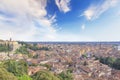 Beautiful view of the panorama of Verona and the hill of San Pietro in Verona, Italy Royalty Free Stock Photo