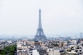 Beautiful view of Paris city with Eiffel Tower and typical parisian architecture. Royalty Free Stock Photo