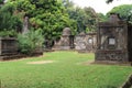 Beautiful view of parkstreet cemetery during cloudy weather in kolkata