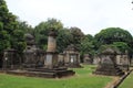 Beautiful view of parkstreet cemetery during cloudy weather in kolkata