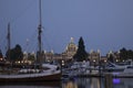 Beautiful view of the Parliament Buildings and Victoria Inner Harbour in Victoria Royalty Free Stock Photo