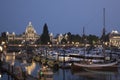 Beautiful view of the Parliament Buildings and Victoria Inner Harbour in Victoria Royalty Free Stock Photo