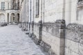 Beautiful view of paved pathway along Chambord Castle in Loire, France Royalty Free Stock Photo