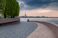 Embankment of St Petersburg, Russia. Royalty Free Stock Photo