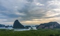 Beautiful view of Phang Nga Bay from Samed Nang Chee viewpoint in Phang Nga, Thailand Royalty Free Stock Photo