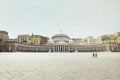 A beautiful view of Piazza del Plebiscito in Naples Royalty Free Stock Photo