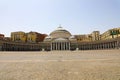 Beautiful view of Piazza del Plebiscito square, Naples, Italy Royalty Free Stock Photo