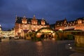 Beautiful view of the picturesque Christmas market in Coburg at dusk Germany Royalty Free Stock Photo