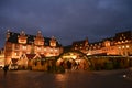 Beautiful view of the picturesque Christmas market in Coburg at dusk Germany Royalty Free Stock Photo