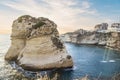 Beautiful view of the Pigeon Rocks on the promenade in the center of Beirut