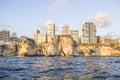 Beautiful view of the Pigeon Rocks on the promenade in the center of Beirut